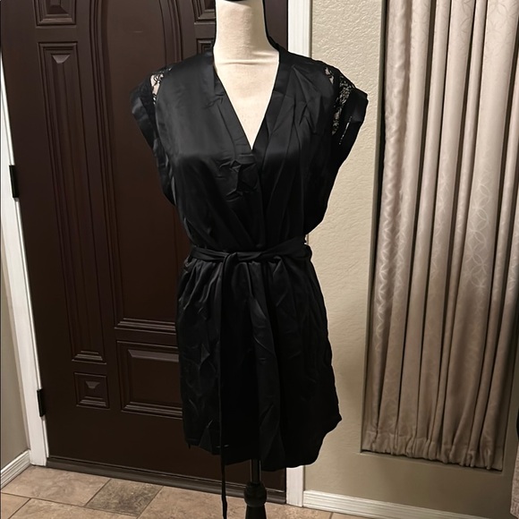 Victoria's Secret Other - Victoria’s Secret Black Satin Robe